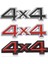 Kırmızı Araba Sticker 4x4 4WD Logo Trim Ön Kaput Izgara Amblemi Arka Bagaj Araba Çıkartmaları Audi Mitsubishi Nissan Toyota Mercede Bmw Için (Yurt Dışından) 4