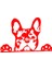 2 Adet Araba Sticker Patiler Yukarı Fransız Bulldog Frenchie Bully Köpek Süsleme Vinil Araba Sticker Yansıtıcı Lazer 3D Araba Sticker Araba Stil Amac: (Yurt Dışından) 5
