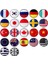 Hindi 3D Metal Ulusal Bayrak Rozeti Abd Ingiltere Rusya Fransa Italya Isveç Araba Stickerları Motosikletler Dekorasyon D=28MM (Yurt Dışından) 3