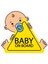 Yansıtıcı Stil Stil-H Baby On Board Pvc Araba Stickerları Tuning Karikatür Pencere Çıkartmaları Otomobil Süslemesi Kişiselleştirilmiş Bomba Süsü, 15CM*14CM (Yurt Dışından) 3