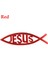 Kırmızı Yeni Cool 3D Hristiyan Isa Balık Sembolü Logo Universal Araba Rozeti Sticker Etiket Araba & Kamyon Dekoratif Sticker (Yurt Dışından) 1