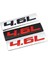 Bej 3D Metal 4.0l 4.6l 4.7l 5.0l 5.3l 5.7l Araba Amblemi Bagaj Sticker Etiket Bmw Chevrolet Ford Dodge Toyota Honda Gmc Audi Hyundai - (Yurt Dışından) 4