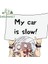 YT-166233-13CM Earlfamıly 13CM x 9.6cm Demon Slayer Nezuko Benim Arabam Yavaş Araba Sticker Komik Etiket Kampavan Vinil Araba Kaplama Jdm Etiketler (Yurt Dışından) 1