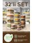 32'li Set Çok Amaçlı Saklama Kabı Difriz ve Mikrodalga Uyumlu Easy Box 8X1220 8X750 8X430 8X225 ml 1