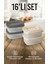 16'lı Set Çok Amaçlı Saklama Kabı Difriz ve Mikrodalga Uyumlu Easy Box 4X1220 4X750 4X430 4X225 ml 4