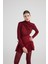Drape Detaylı Balıkçı Yaka Fables Bluz Bordo 4