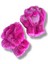 Kız Çocuk Parmaksız Patili Pembe Fuşya Peluş Eldiven 2