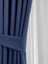 Alaska Keten Fon Perde Lacivert Tek Kanat (Pilesiz) 2