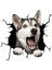 15CM x 15CM Otomobil Arka Cam Köpek Kırık Cam Stickerler Elektrostatik 3D Simülasyon Fransız Bulldog Araba Stickerlar Vinil Etiketler (Yurt Dışından) 3