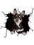 15CM x 15CM Otomobil Arka Cam Köpek Kırık Cam Stickerler Elektrostatik 3D Simülasyon Fransız Bulldog Araba Stickerlar Vinil Etiketler (Yurt Dışından) 4