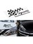 Beyaz Araba Sticker Yarış Spor Bayrak Sticker Yansıtıcı Vinil Araba Dekorasyon Yaratıcı Komik Oto Çıkartmalar Motosiklet Araç Dekalı (Yurt Dışından) 1
