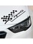 Beyaz Araba Sticker Yarış Spor Bayrak Sticker Yansıtıcı Vinil Araba Dekorasyon Yaratıcı Komik Oto Çıkartmalar Motosiklet Araç Dekalı (Yurt Dışından) 3