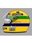 YÜKSEK10CM Ayrton Senna Kask Sol Vinil Sticker Sol Lamineli M.schumacher Kask Sol Sticker (Yurt Dışından) 2