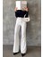 Beyaz Ispanyol Paça Kadın Kumaş Pantolon MG2303 1