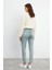 Norah Ice Blue Beli Lastikli Jean Pantolon - Ice Blue 4