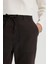 Flora Beli Lastikli Denim Pantolon(Tencel)(Tm) - Kahverengi 3