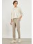 Alfred Beli Lastikli Slim Straight Gofre Pantolon - Gri 1