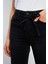 Wanda Kemer Detaylı Black Wide Leg Jean Pantolon - Black 3