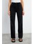 Wanda Kemer Detaylı Black Wide Leg Jean Pantolon - Black 4