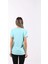 %100 Pamuk Süper Kalite Mint V Yaka Kadın Basic Tişört Örme Pamuk Penye T-Shirt 4