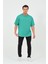 x Serüven Organik Pamuk Erkek Düz Mint Tişört Regular Fit / Normal Kesim 1
