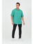 x Serüven Organik Pamuk Erkek Düz Mint Tişört Regular Fit / Normal Kesim 3