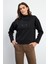 Sera Dik Yaka Sweatshirt - Siyah 2