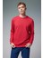 Rich Bisiklet Yaka Regular Fit 3 Iplik Sweatshirt - Vişne 2