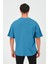 x Serüven %100 Organik Pamuk Erkek Düz Turkuaz Tişört Regular Fit / Normal Kesim 3