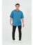 x Serüven %100 Organik Pamuk Erkek Düz Turkuaz Tişört Regular Fit / Normal Kesim 4