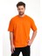 %100 Organik Pamuk Erkek Düz Turuncu Tişört Regular Fit / Normal Kesim Oranj 1