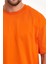 %100 Organik Pamuk Erkek Düz Turuncu Tişört Regular Fit / Normal Kesim Oranj 2