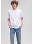 Erkek Düz Beyaz Tişört Regular Fit / Normal Kesim 4