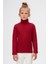 Bordo Basic Kışlık Tam Balıkçı Yaka Uzun Kollu Kız Çocuk Tişört 2