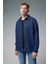 Nicolas Regular Fit Dark Blue Jean Gömlek - Dark Blue 3