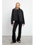 Ally Black Slim Fit Jean Ceket - Black 4