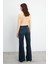 Jennifer Ispanyol Paça Yüksek Bel Deep Dark Blue Jean Pantolon - Deep Dark Blue 4