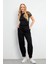 Mary Regular Fit Paçası Detaylı Yumuşak Dokulu Jogging Pantolon(Cupro) - Siyah 3