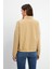 Kadın Yarım Fermuarlı Paraşüt Sweatshirt - Bej 2