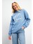 Vena Club Baskılı Sweatshirt - Mavi 3