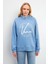 Vena Club Baskılı Sweatshirt - Mavi 4