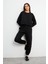 Beli Lastikli Oversize Jogging Pantolon - Siyah 1