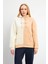 Parçalı Oversize Sweatshirt - Kemik - Bej 3