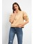 Marina Yarım Fermuarlı Pamuklu Sweatshirt - Bej 2
