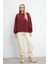Good Wibes Baskılı Sweatshirt - Kestane 2