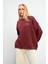 Good Wibes Baskılı Sweatshirt - Kestane 4