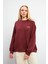 Good Wibes Baskılı Sweatshirt - Kestane 5