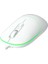 MS110 USB Kablolu 2400DPI 4 Tuşlu RGB Sessiz Click PC, Mac, Dizüstü Bilgisayar ile Uyumlu Optik Mouse Beyaz 9