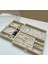 Modern 3 Çekmeceli Takı Bijuteri Mücevher Kutusu Organizeri Düzenleyici 13x23x11 cm Bej 3