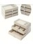Modern 3 Çekmeceli Takı Bijuteri Mücevher Kutusu Organizeri Düzenleyici 13x23x11 cm Bej 4